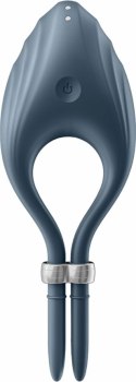 Satisfyer Duelist - Regulowany pierścień silikonowy z wibracją, czarny