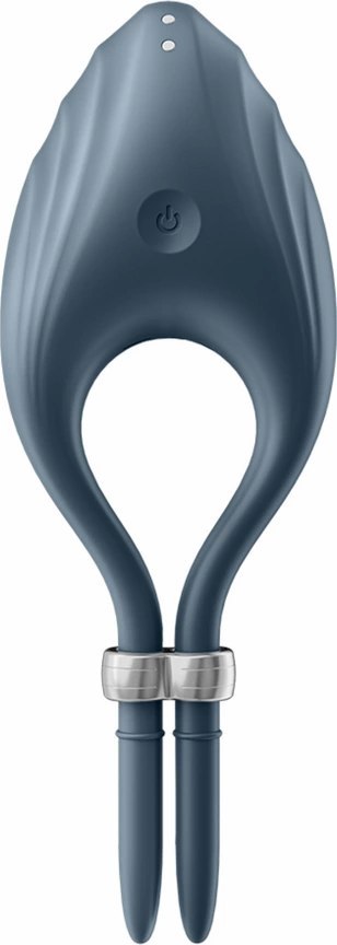 Satisfyer Duelist - Regulowany pierścień silikonowy z wibracją, czarny