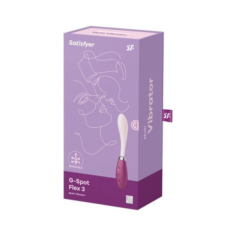 Satisfyer G-Spot Flex 3 - elastyczny model z dwoma silnikami, fioletowy