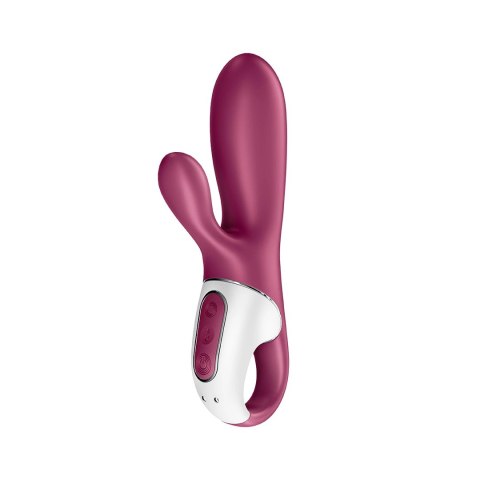Satisfyer Hot Bunny - podwojny model z funkcją podgrzewania, fioletowy