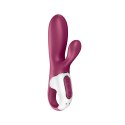 Satisfyer Hot Bunny - podwojny model z funkcją podgrzewania, fioletowy