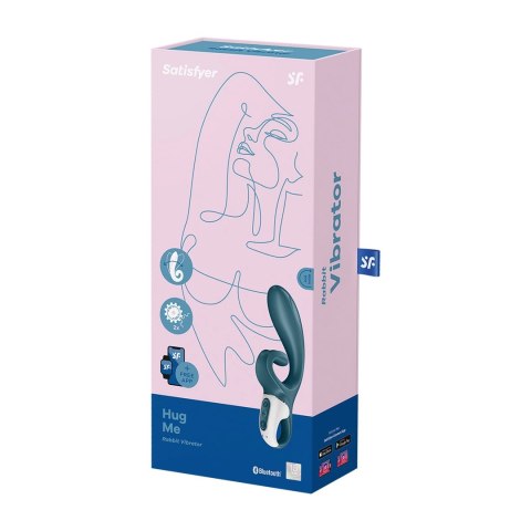 Satisfyer Hug Me - Wibrator podwojny Bluetooth silikonowy IPX7