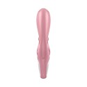 Satisfyer Hug Me - wibrujący model podwojny z Bluetooth, rożowy