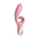 Satisfyer Hug Me - wibrujący model podwojny z Bluetooth, rożowy