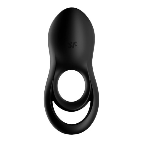 Satisfyer Legendary Duo czarny - podwojny pierścień wibrujący z silikonem