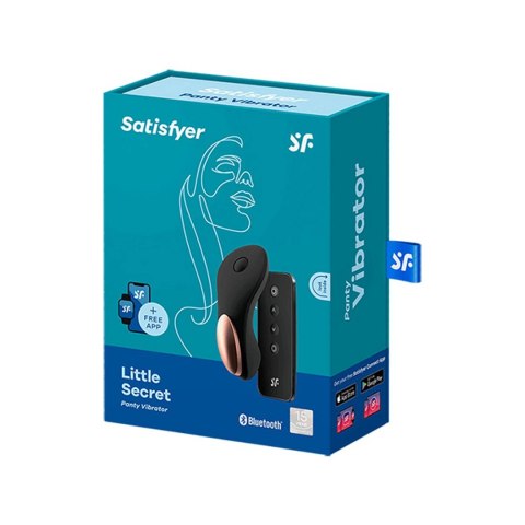 Satisfyer Little Secret - dyskretny model z pilotem i aplikacją, czarny