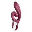 Satisfyer Love Me - podwojny stymulator z elastycznym uchwytem, fioletowy