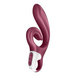 Satisfyer Love Me - podwojny stymulator z elastycznym uchwytem, fioletowy