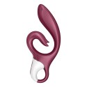 Satisfyer Love Me - podwojny stymulator z elastycznym uchwytem, fioletowy