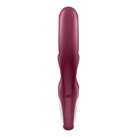 Satisfyer Love Me - podwojny stymulator z elastycznym uchwytem, fioletowy