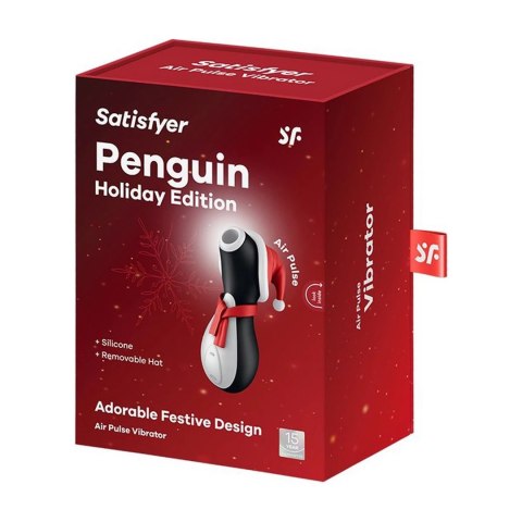 Satisfyer Penguin Holiday Edition - Model z systemem Air Pulse, czarny