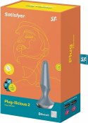 Satisfyer Plug-ilicious 2 - wibrujący korek anatomiczny, Berry