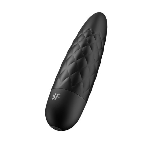 Satisfyer Power Bullet 5 czarny - kompaktowy model z teksturą