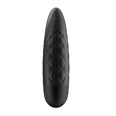 Satisfyer Power Bullet 5 czarny - kompaktowy model z teksturą