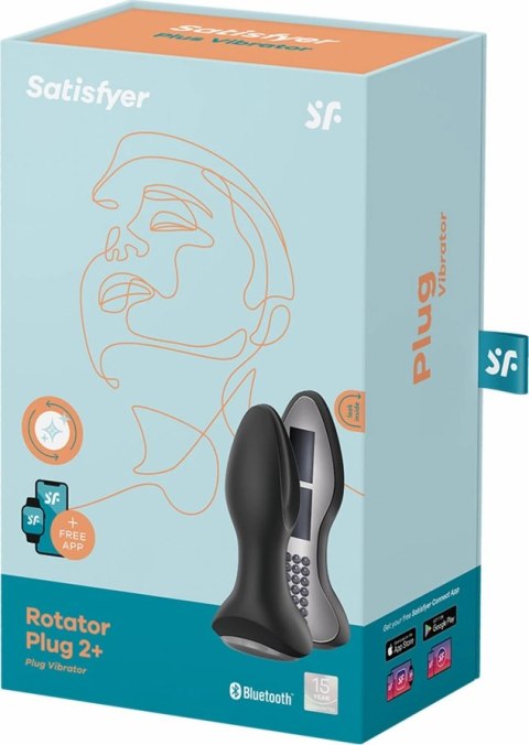 Satisfyer Rotator Plug 2+ - Wibrująca wtyczka z funkcją rotacji Bluetooth