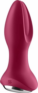 Satisfyer Rotator Plug 2+ - silikonowy wibrujący korek z funkcją obrotu