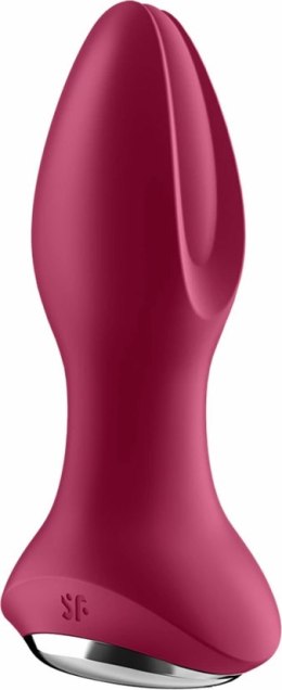 Satisfyer Rotator Plug 2+ - silikonowy wibrujący korek z funkcją obrotu