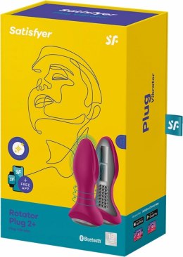 Satisfyer Rotator Plug 2+ - silikonowy wibrujący korek z funkcją obrotu