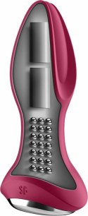 Satisfyer Rotator Plug 2+ - silikonowy wibrujący korek z funkcją obrotu