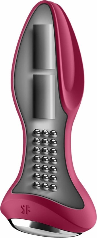 Satisfyer Rotator Plug 2+ - silikonowy wibrujący korek z funkcją obrotu