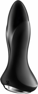 Satisfyer Rotator Plug 2+ silikonowy wtyk wibrujący Bluetooth czarny