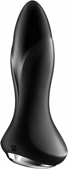 Satisfyer Rotator Plug 2+ silikonowy wtyk wibrujący Bluetooth czarny