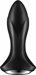 Satisfyer Rotator Plug 2+ silikonowy wtyk wibrujący Bluetooth czarny