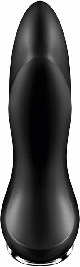 Satisfyer Rotator Plug 2+ silikonowy wtyk wibrujący Bluetooth czarny