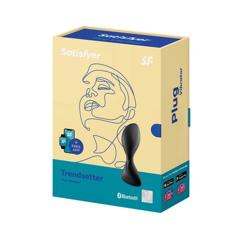Satisfyer Trendsetter Plug - Model z aplikacją, 12 programow, antracyt