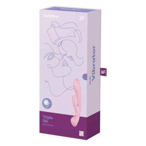 Satisfyer Triple Oh - Wibrująca maszyna intymna z 3 silnikami, silikonowa, wodoodporna