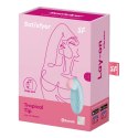 Satisfyer Tropical Tip Connect - stymulator z aplikacją, silikon, żołty