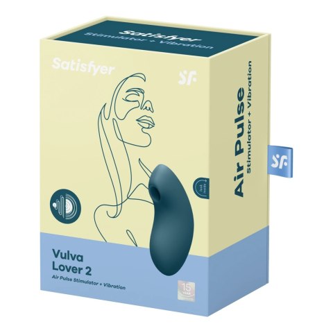 Satisfyer Vulva Lover 2 - Wibrujący model pulsacyjny, silikon, wodoodporny