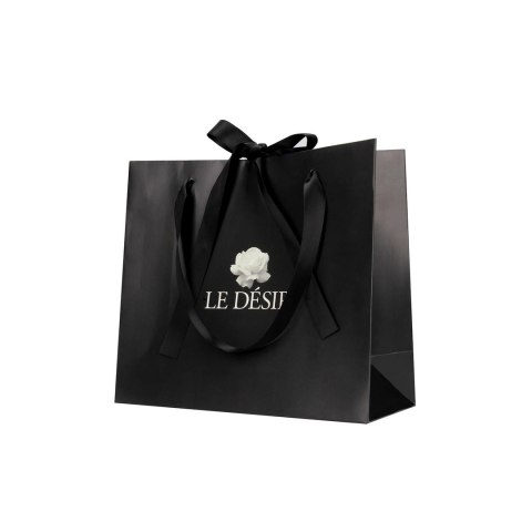 Le Desir Torba Papierowa z Czarną Satynową Wstążką Elegancka