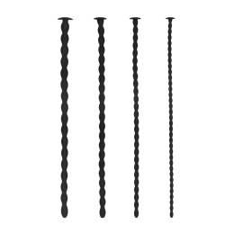 Ouch! Advanced Spiral Silicone Plug Set - 4 rozmiary, 29,6 cm