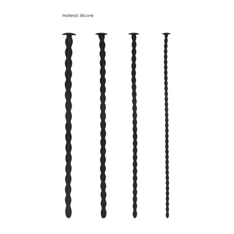 Ouch! Advanced Spiral Silicone Plug Set - 4 rozmiary, 29,6 cm