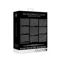 Ouch! Deluxe 3 Uprząż z obrożą, regulowana, skora i stal, czarna