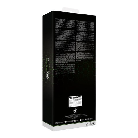 Ouch! Glow in the Dark L/XL - kajdanki na uda z paskiem, fluorescencyjne