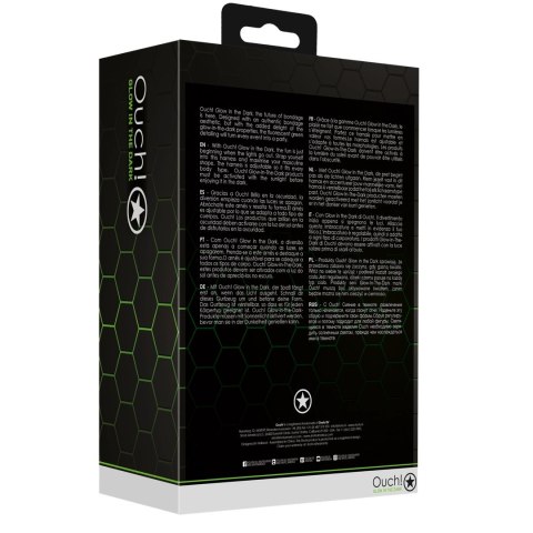 Ouch! Glow in the Dark szelki na klatkę piersiową S/M świecące zielone