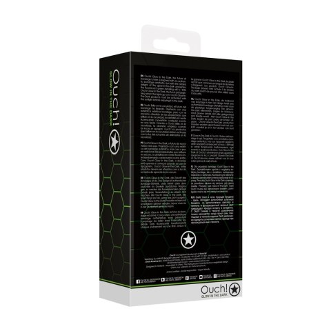 Ouch! Glow in the Dark zestaw obroża i smycz, fluorescencyjna zieleń