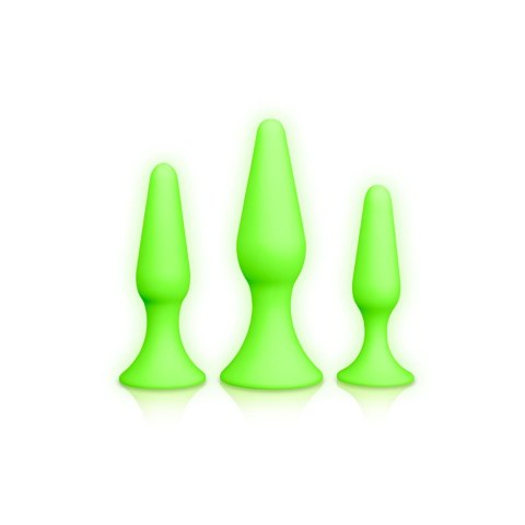 Ouch! Glow in the Dark - zestaw świecących w ciemności zatyczek, zielone