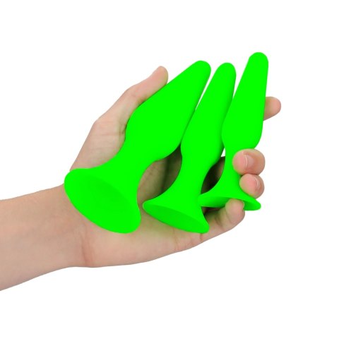 Ouch! Glow in the Dark - zestaw świecących w ciemności zatyczek, zielone