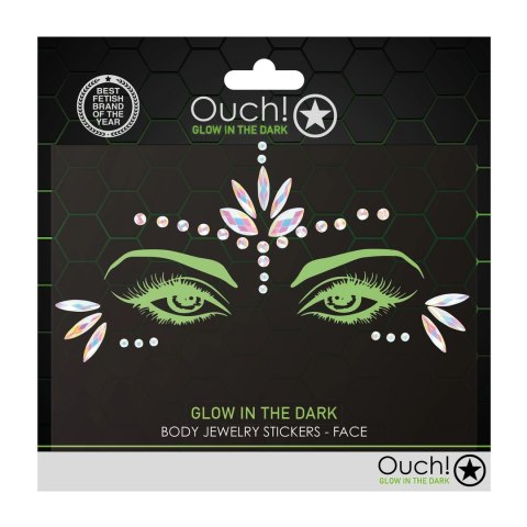 Ouch! by Shots - Biżuteria samoprzylepna na twarz Bling Sticker wzor 4