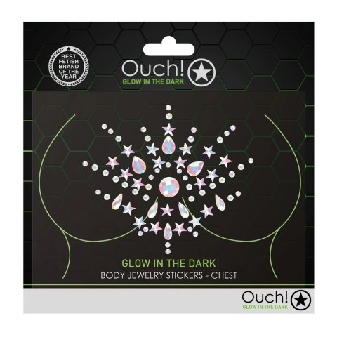 Ouch! by Shots - dekoracyjne naklejki Bling na ciało, świecące w ciemności