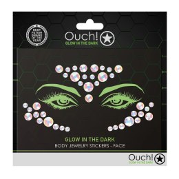 Ouch! by Shots ozdobne naklejki na twarz świecące Bling Sticker