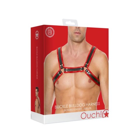 Ouch! by Shots skorzane szelki z klamrami L/XL - regulowane paski