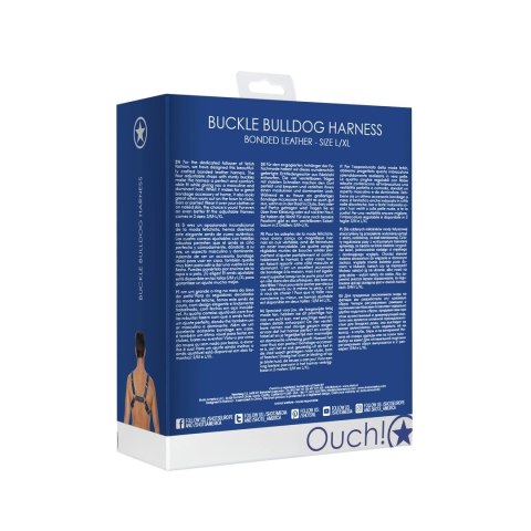 Ouch! by Shots skorzane szelki z klamrami L/XL regulowane