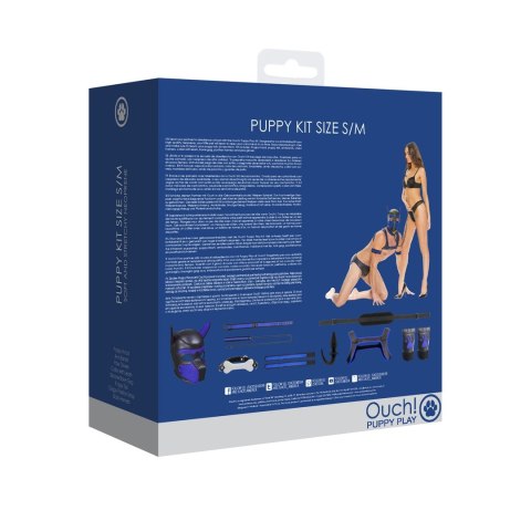 Ouch! by Shots zestaw neoprenowy dla mężczyzn Puppy Play S/M czarny