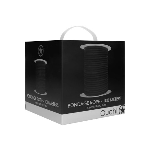 Shots Ouch! lina do wiązań bawełniana 100 m wodoodporna czarna