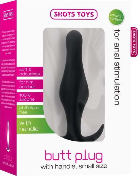 Shots Toys Korek analny Small zwężona końcowka 11,7 cm czarny