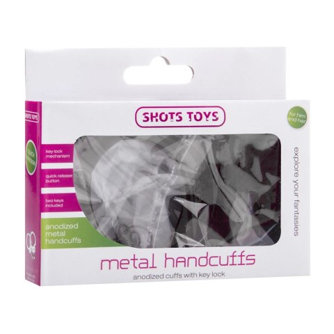 Shots Toys Metalowe Kajdanki z Mechanizmem Szybkiego Zwalniania